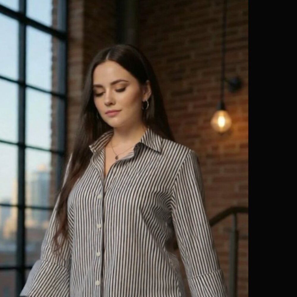 Just In Jones New York Shirt Flared Cuff